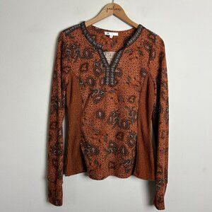 DR2 Women's Long Sleeve Top - Orange and Black